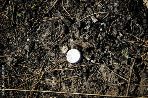 
silver single cap on litter