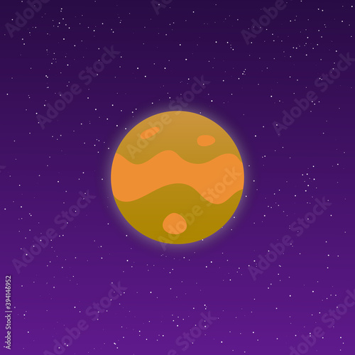 Colorful mercury planet icon