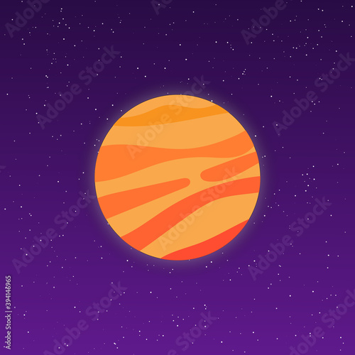 Colorful venus planet icon