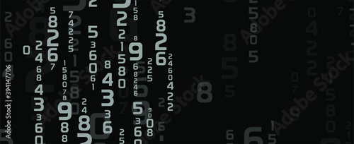 background with numbers in rhythmic dimensions.	