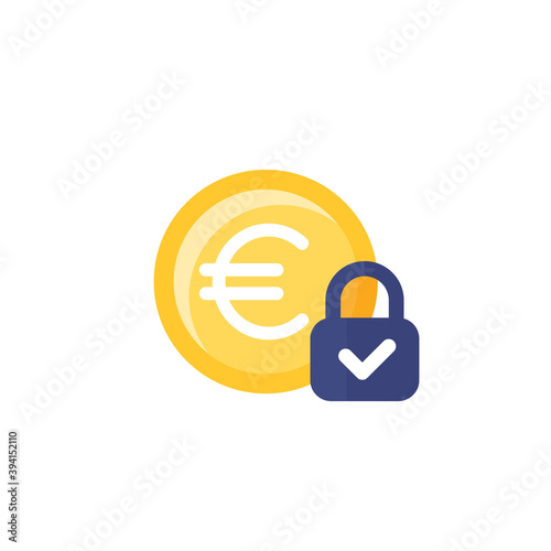 fixed cost icon with euro
