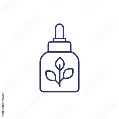 herbal homeopathic medicine line icon