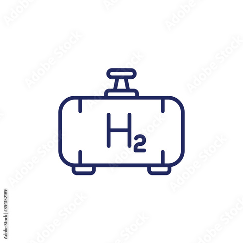hydrogen storage line icon, vector