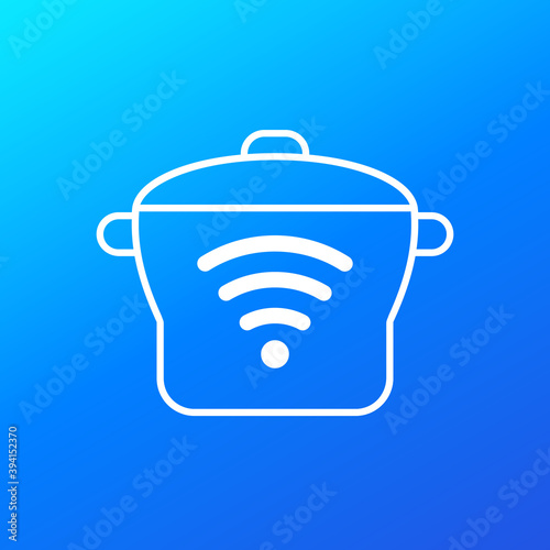 smart cooker or steamer vector icon