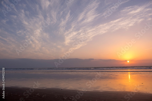 Sonnenuntergang am Strand von Agadir  Marokko
