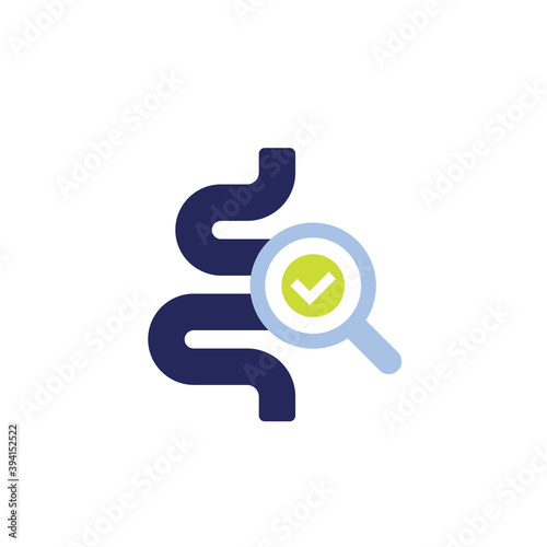 bowel exam vector icon on white