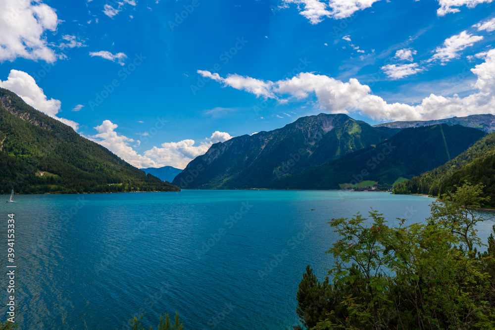 lake in the mountains Achensee austria, Lake Achen is a lake north of Jenbach in Tyrol