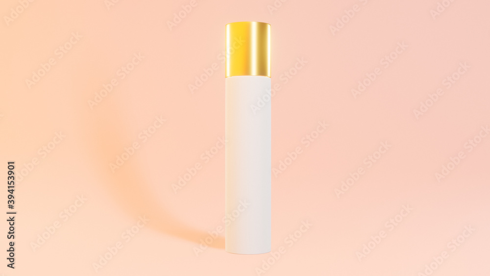 cosmetic jars with gold inserts on a pastel pink background, banner, mockup cosmetic jars with gold inserts on a pastel pink background, banner, mockup