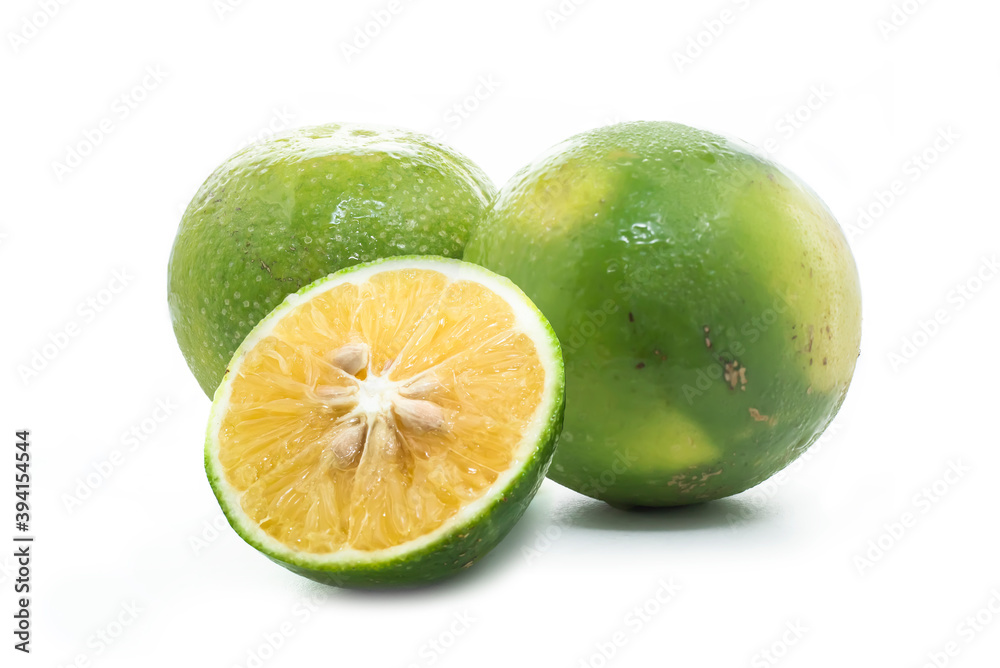 Fresh fruit Mausambi (sweet lime) isolated on white background Fresh fruit Mausambi (sweet lime) isolated on white background