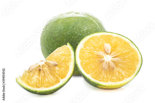 Fresh fruit Mausambi (sweet lime) isolated on white backgrounds