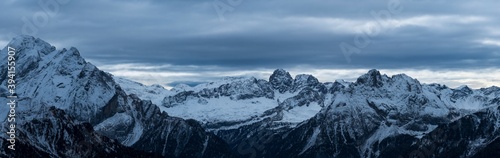 Winter landscape in Dolomites, Unesco World Heritage Site, Italy, Europe
