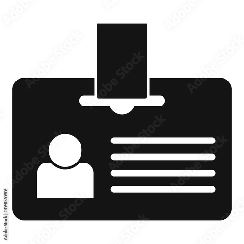 Headhunter id card icon. Simple illustration of headhunter id card vector icon for web design isolated on white background
