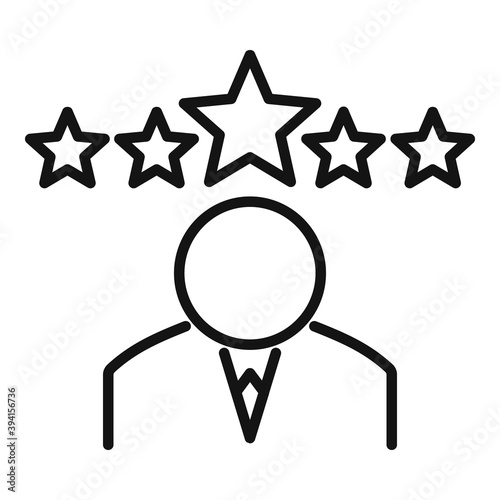 Headhunter icon. Outline headhunter vector icon for web design isolated on white background