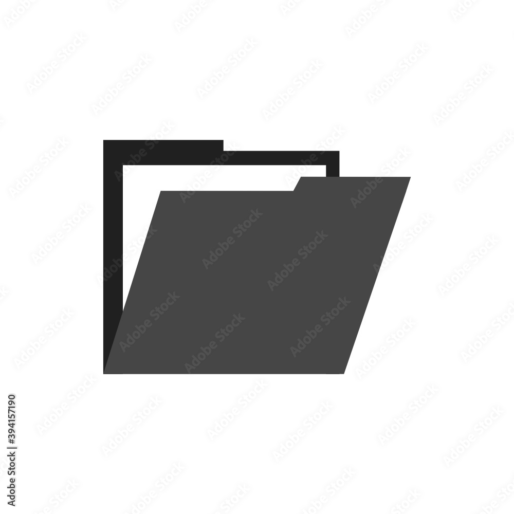 Folder icon on white background. Folder icon on white background.