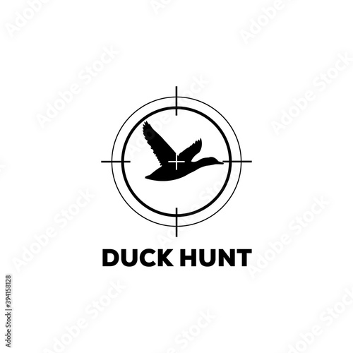 duck hunter in the cross hair logo designs