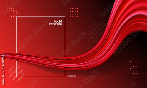 Abstract red flow liquid wave background. Minimalist modern, suitable for wallpapers, banners, gaming, cards, book illustrations, landing pages, flyer, poster, etc. 