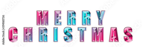 Merry Christmas words on a white background