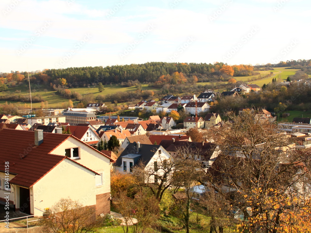 Blick auf die Gemeinde Weissach im Landkreis Böblingen