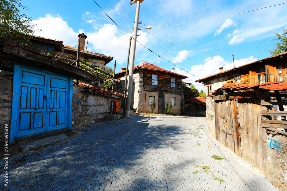 Famous Dmeli Evler (Buttoned Houses) acrhitecture willage. Ibradi, Antalya Turkey.