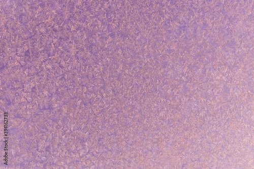 pink frost on a glass background. texture patterned frosted glass.
