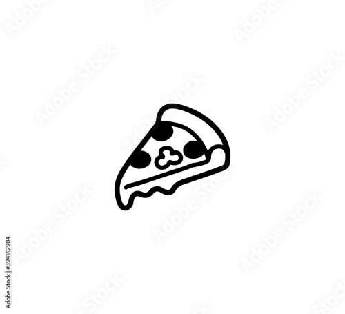 Pizza slice vector isolated icon illustration. Pizza icon