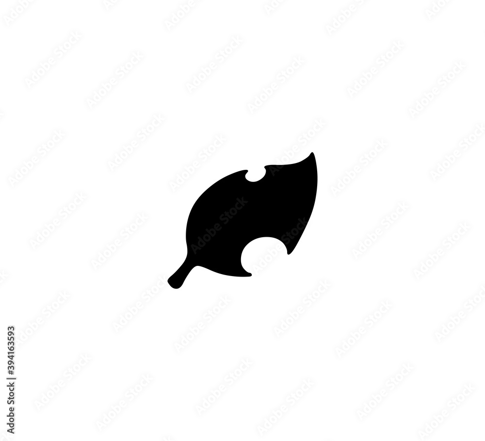 Fallen Leaf vector isolated icon illustration. Fallen Leaf icon Fallen Leaf vector isolated icon illustration. Fallen Leaf icon