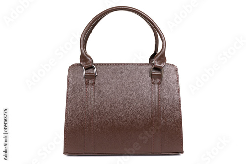 leather bag for woman with handle strap closeup for catalog