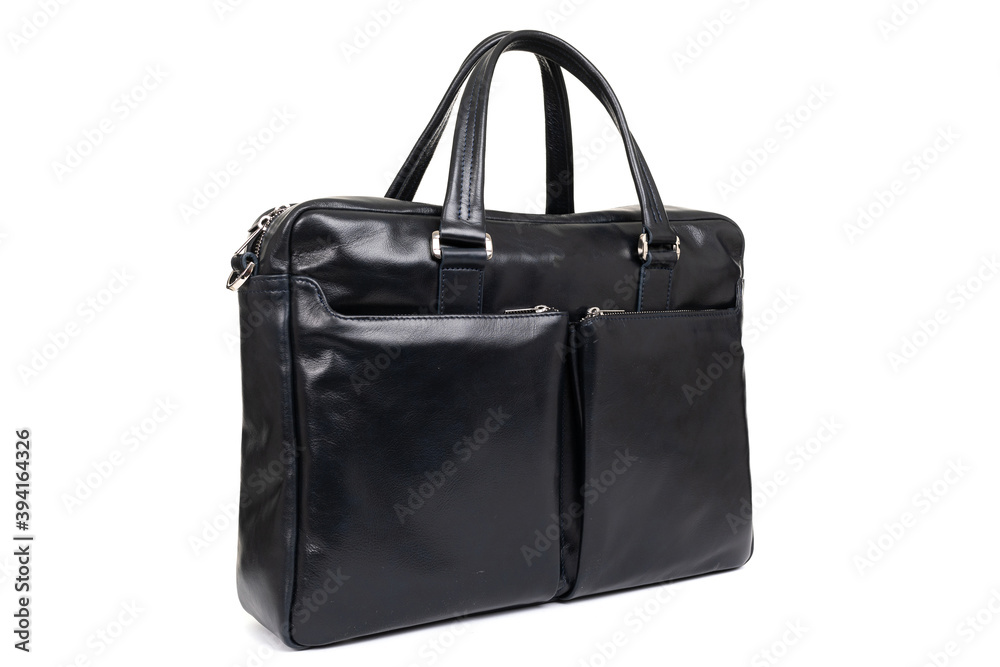 black bag for men made of genuine leather close up black bag for men made of genuine leather close up