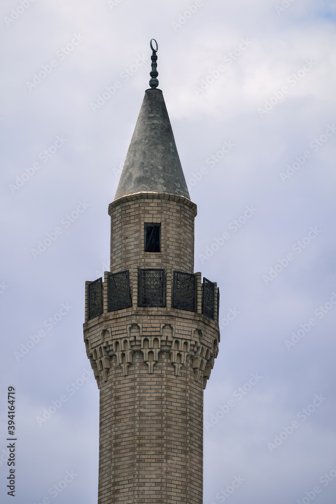 Minaret mosque tower in Manzini, Swaziland, Kingdom of Eswatini Swazi