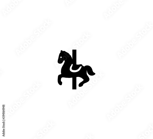 Carousel Horse vector isolated icon illustration. Carousel Horse icon