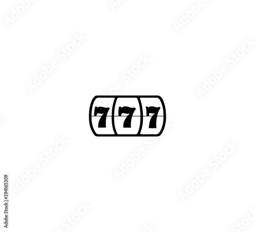 Slot Machine vector isolated icon illustration. Casino icon