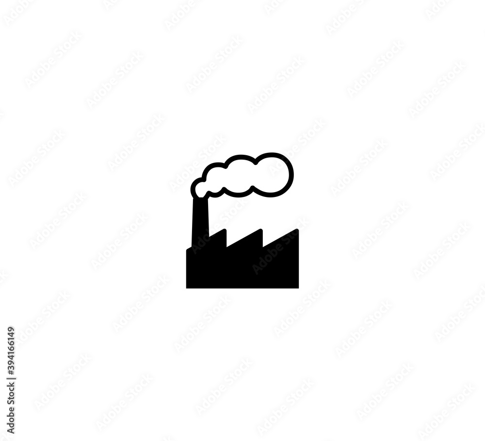 Factory vector isolated icon illustration. Factory icon Factory vector isolated icon illustration. Factory icon