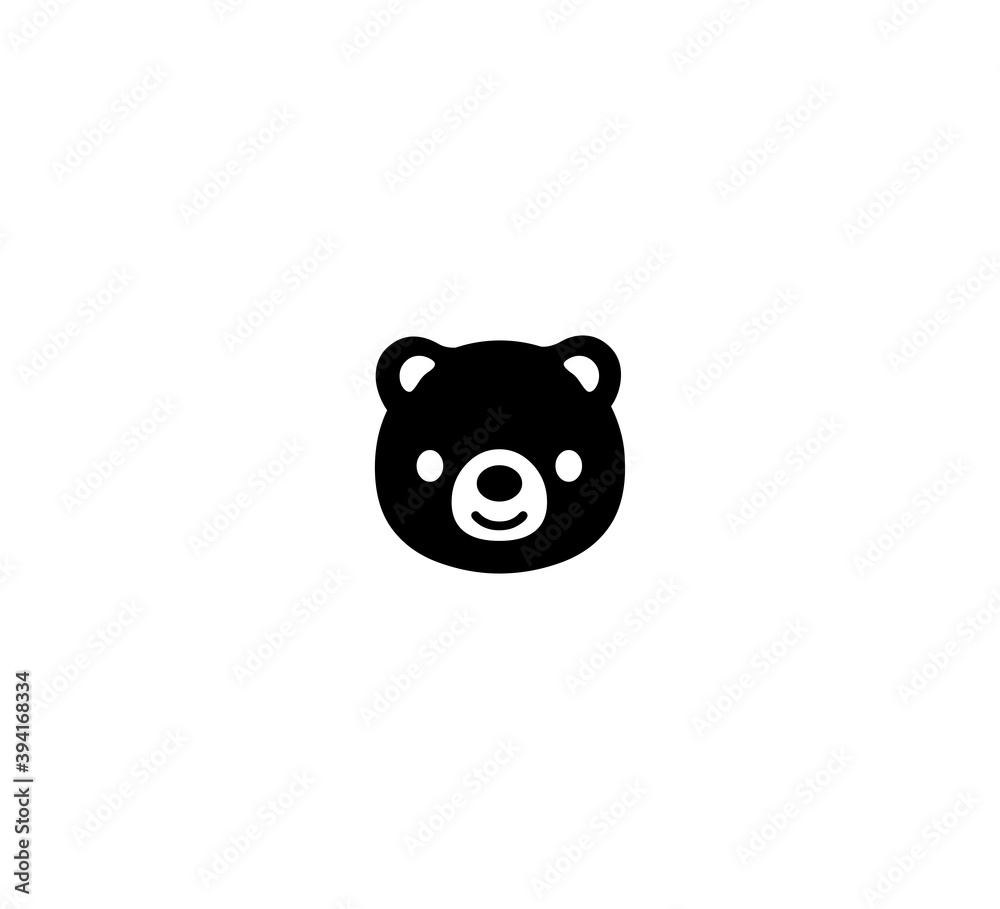 Bear head vector isolated icon illustration. Bear face icon Bear head vector isolated icon illustration. Bear face icon