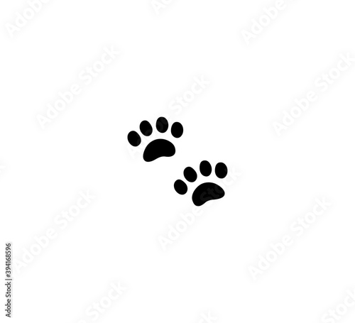 Animal paw print vector isolated icon illustration. Animal paw print icon