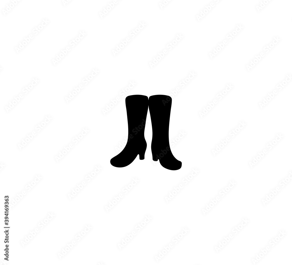 Woman’s Boot vector isolated icon illustration. Woman’s Boot icon Woman’s Boot vector isolated icon illustration. Woman’s Boot icon