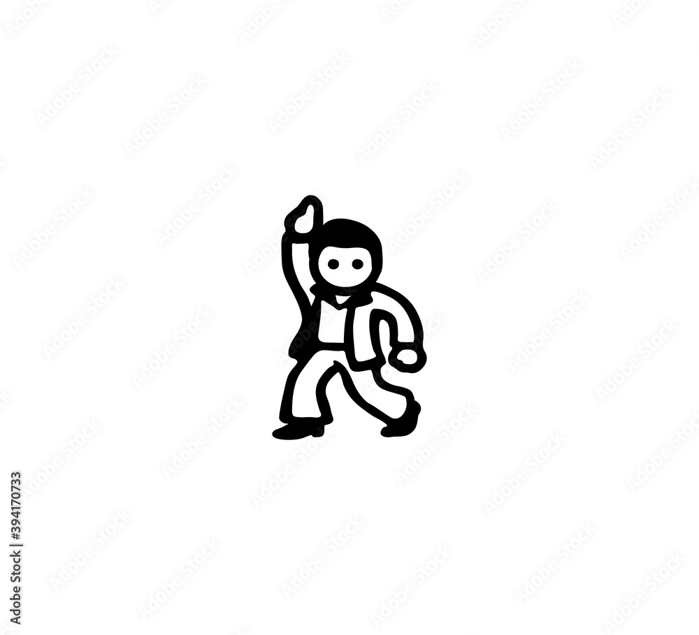 Dancing man vector isolated icon illustration. Dancing man icon Dancing man vector isolated icon illustration. Dancing man icon