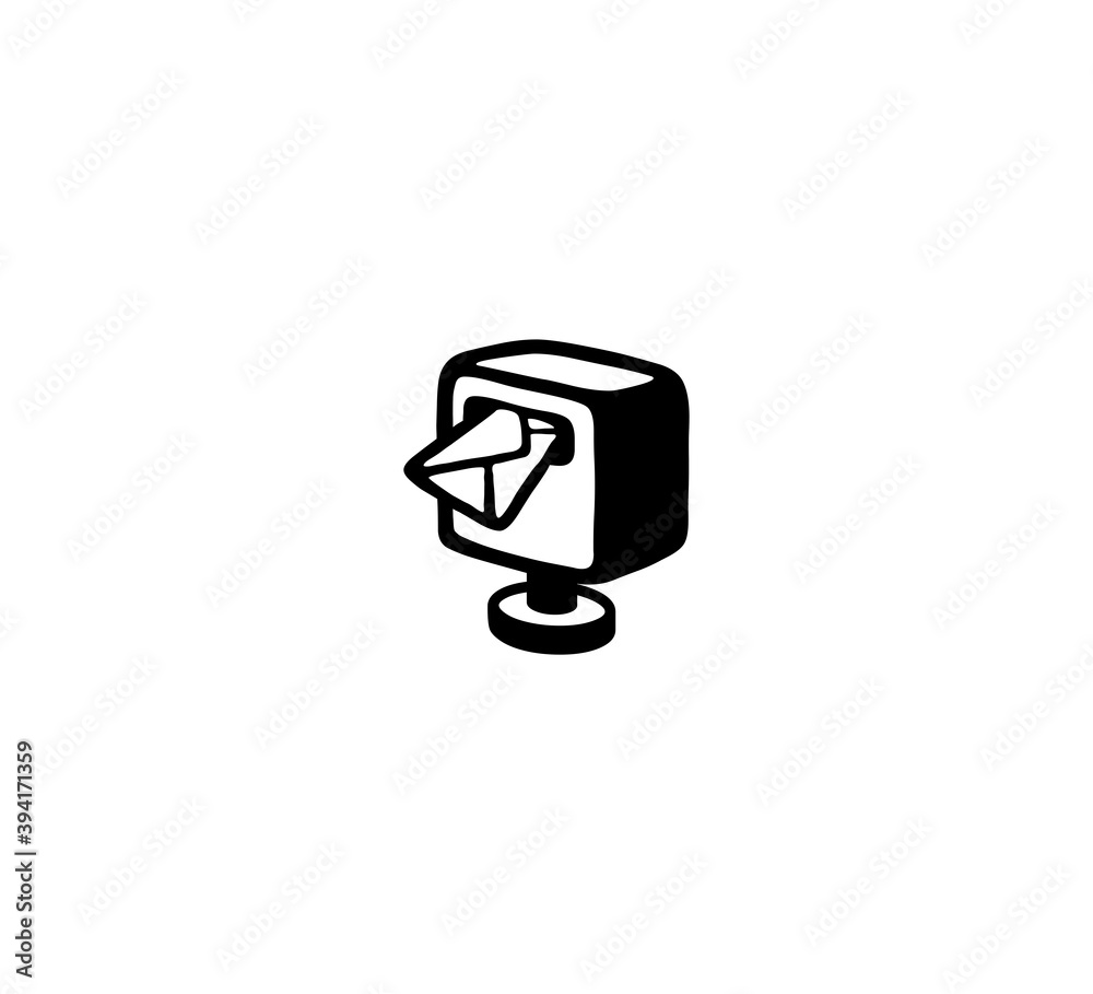 Mailbox vector isolated icon illustration. Mailbox icon