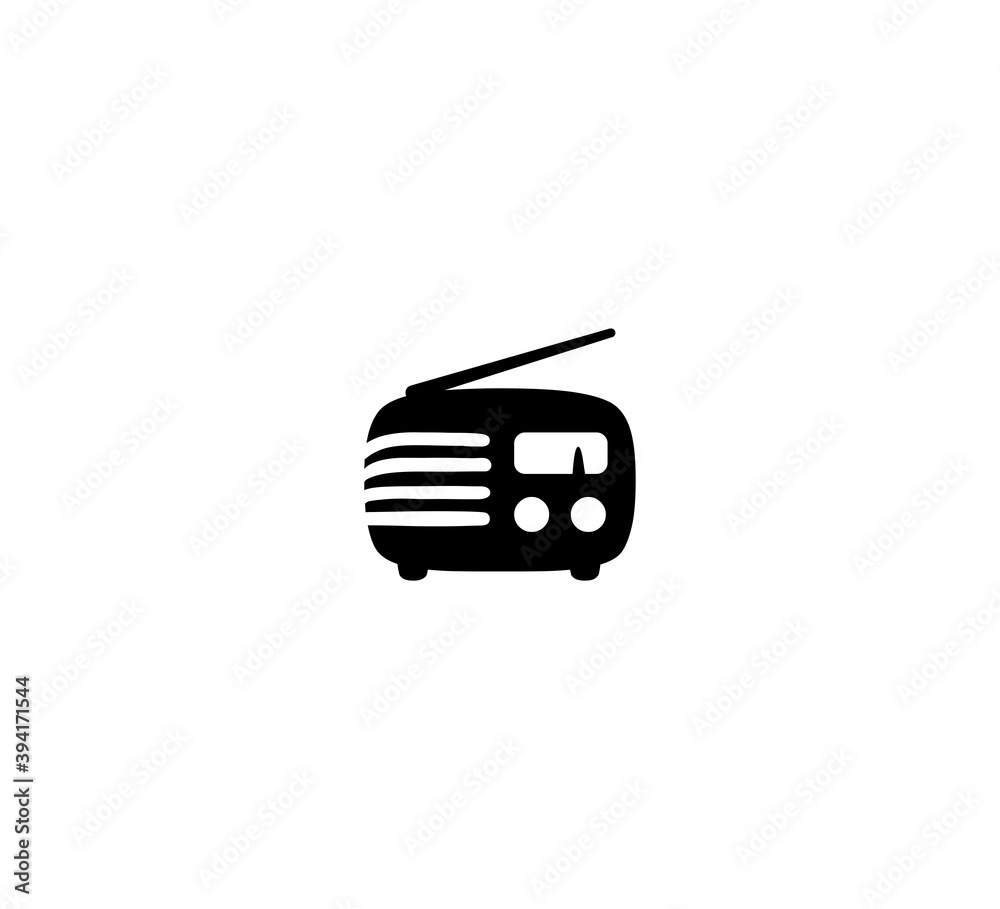 Radio tuner vector isolated icon illustration. Radio tuner icon Radio tuner vector isolated icon illustration. Radio tuner icon