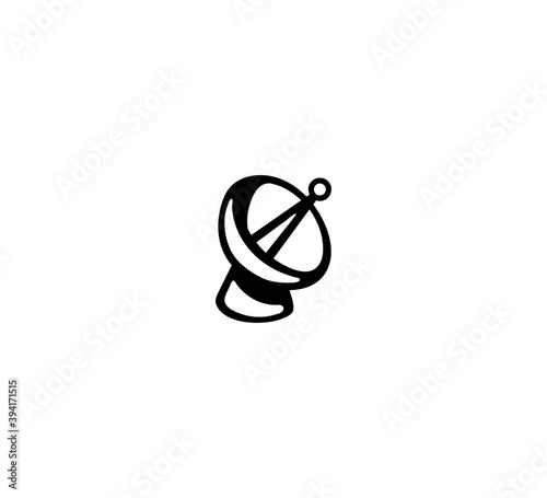 Satellite Antenna vector isolated icon illustration. Satellite Antenna icon