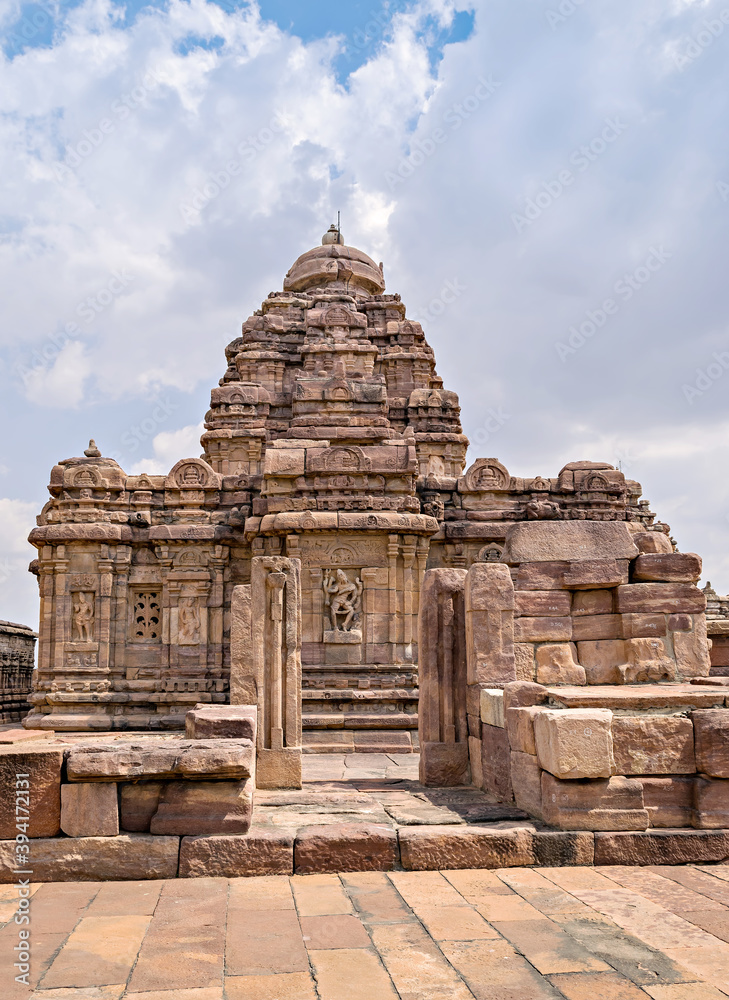 Sangamesvara or Vijesvara stone temple ,in Pattadakal, Karnataka, India.