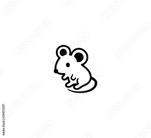 Mouse animal vector isolated icon illustration. Mouse icon