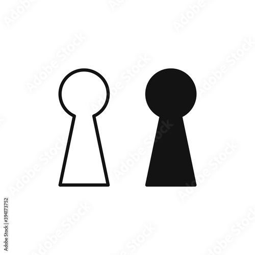 Keyhole flat icon vector design