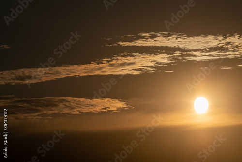 Fototapeta Naklejka Na Ścianę i Meble -  panorama of a fiery sunrise - sunset