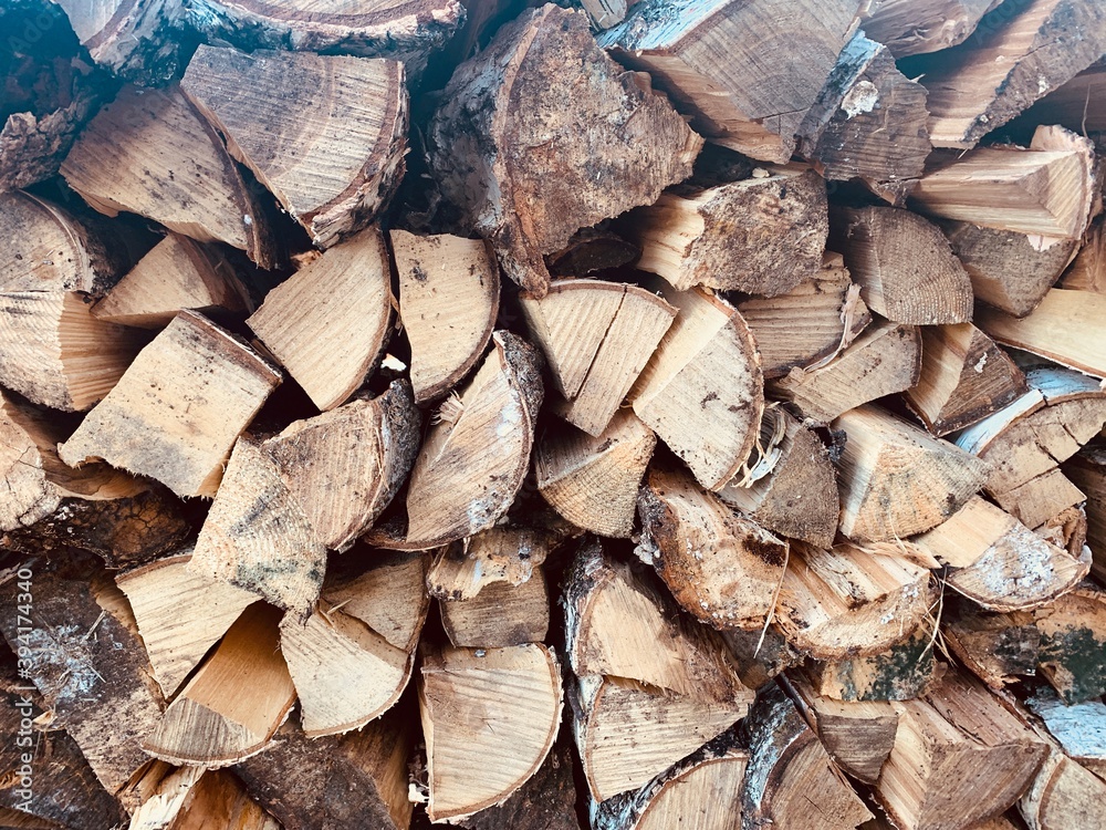 Fototapeta premium Background with firewood