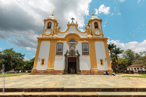 Tiradentes, Minas Gerais, Brazil – November 06, 2020: Matriz de Santo Antonio Church, Colonial city of Tiradentes, Minas Gerais state, Brazil photo