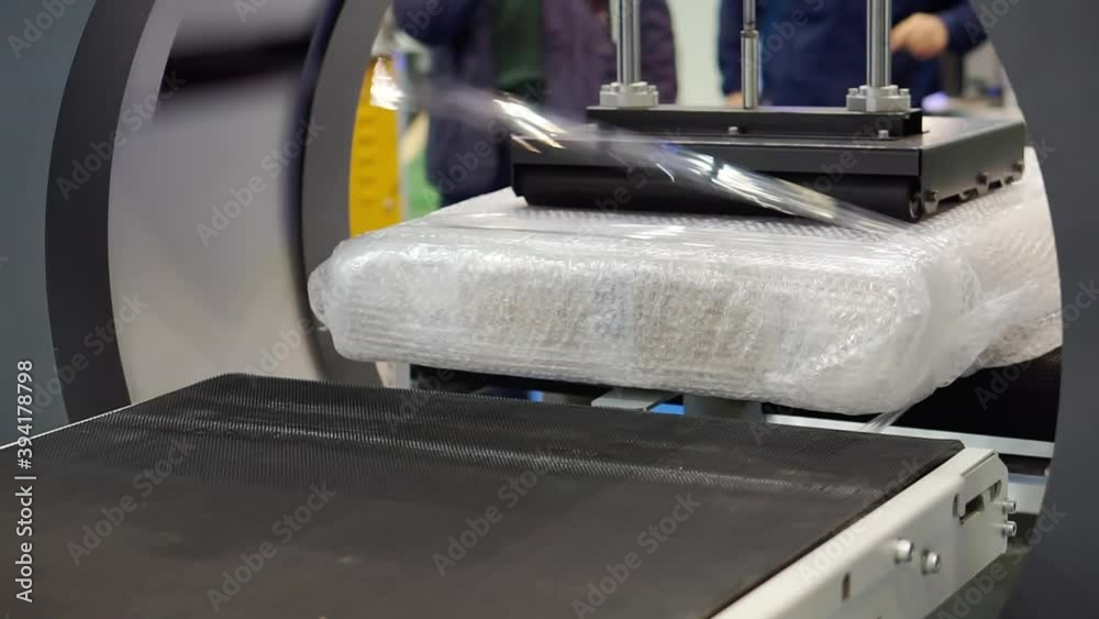 Modern equipment for packaging large-sized items. Modern equipment for packaging large-sized items.