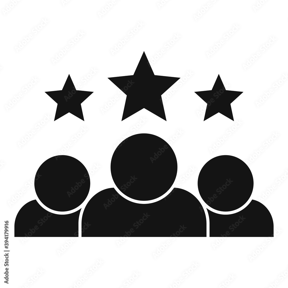 Star recruiter group icon. Simple illustration of star recruiter group vector icon for web design isolated on white background Star recruiter group icon. Simple illustration of star recruiter group vector icon for web design isolated on white background