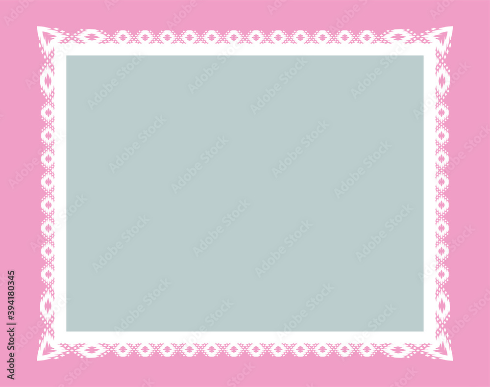 empty frame vector illustration. Photoframe mock up. Simple elegant empty framing for your design. Vector template for picture, painting, poster, lettering or photo gallery.