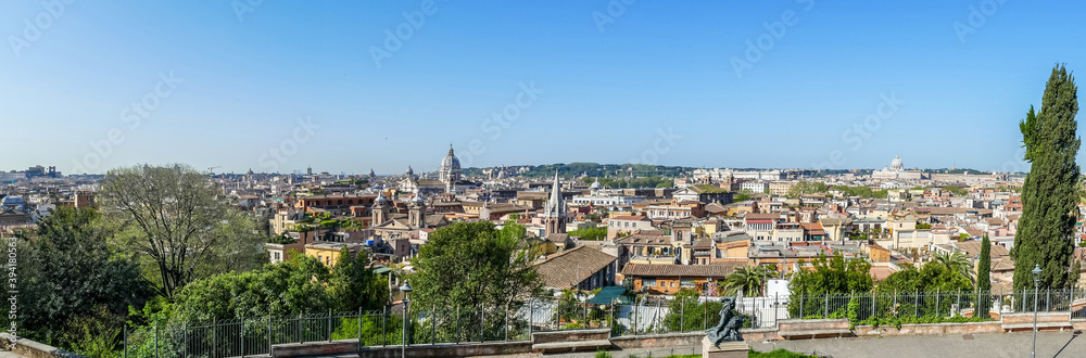 aerial view of Rome from the Belvedere