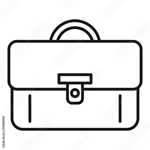 Recruiter briefcase icon. Outline recruiter briefcase vector icon for web design isolated on white background